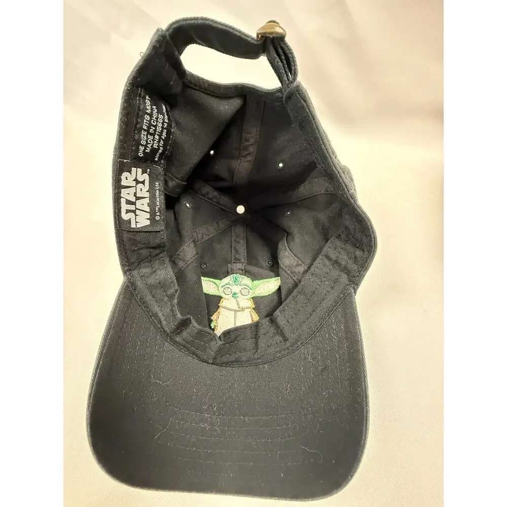 Star Wars Grogu Baby Yoda Hat Black Dad Cap Adjustable Mandalorian